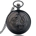 Hot Fashion Antique New Bronze Retro Fullmetal Alchemist Pocket Watch Edward Elric Cartoon Anime Quartz watches
