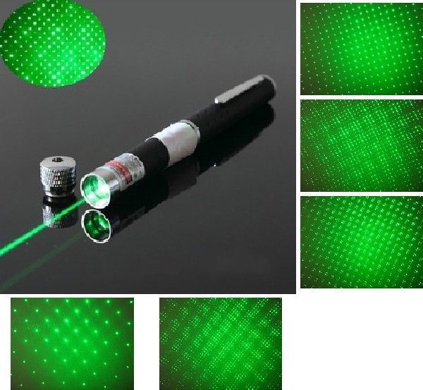 1pcs 2 in 1 5mw Green Laser Pointer Pen With Star Head / Laser Kaleidoscope Light Wholesale
