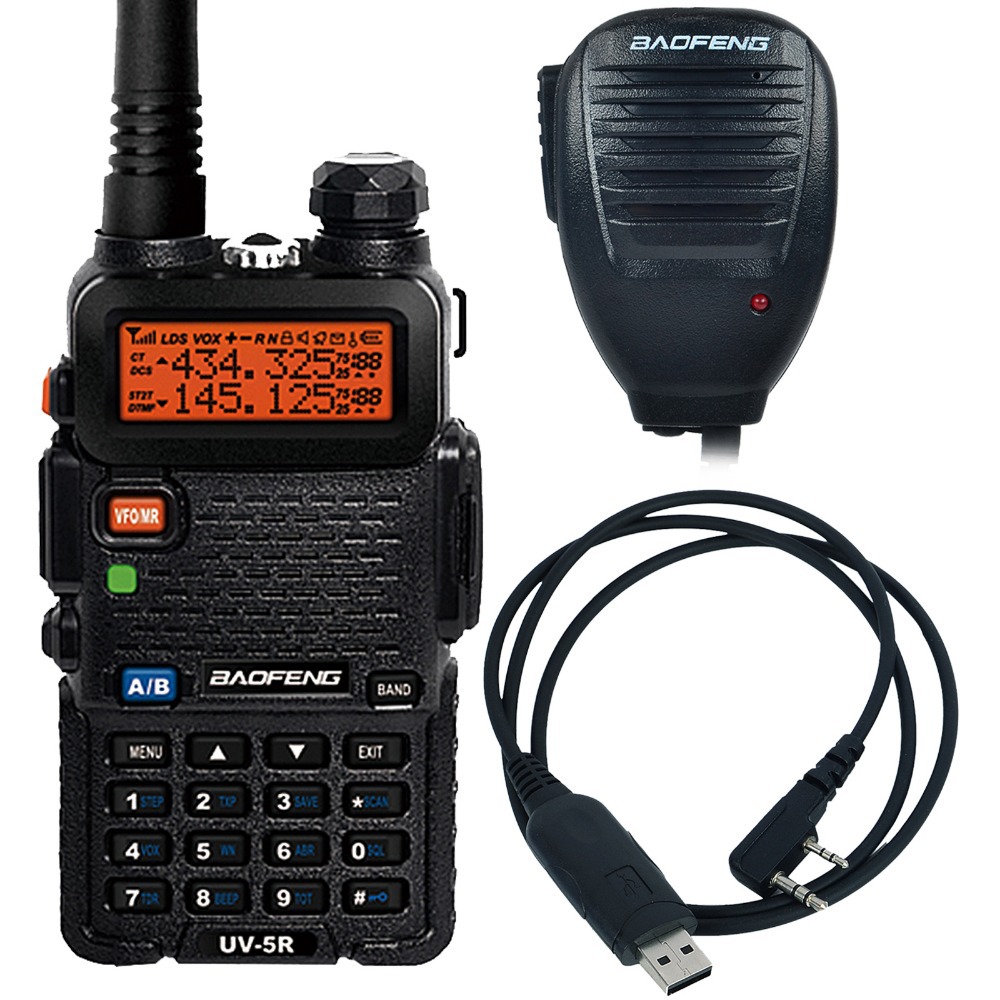 Black BAOFENG UV 5R CB Portable Radio VOX Function Dual Band UHF VHF