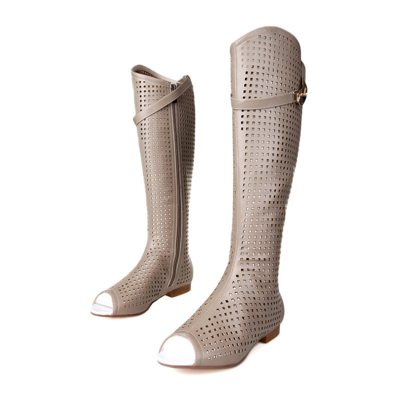 2015 New Women Summer Boots Fashion Buckle Knee High Boots Sexy