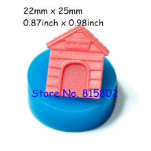 Free Shipping QYL048U Little House Bakery Silicone Flexible Push Mold Mini Sweets Cell Phone Deco Jewelry Fimo Polymer Clay Mold