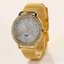 relogios masculinos 2014 golden Face Luxury Style man Watch Quartz Wrist Watch butterfly watches mens watches top brand luxury