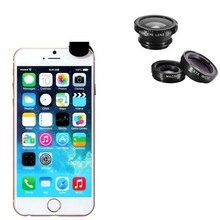 Universal 3 In 1 Clip on Fish Eye Macro Wide Angle Mobile Phone Lens Camera kit