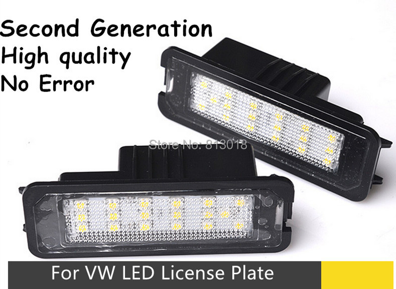 Второе поколение! Ошибок 18SMD из светодиодов номерного знака свет лампы для VW MK4 MK5 MK6 Passat поло CC