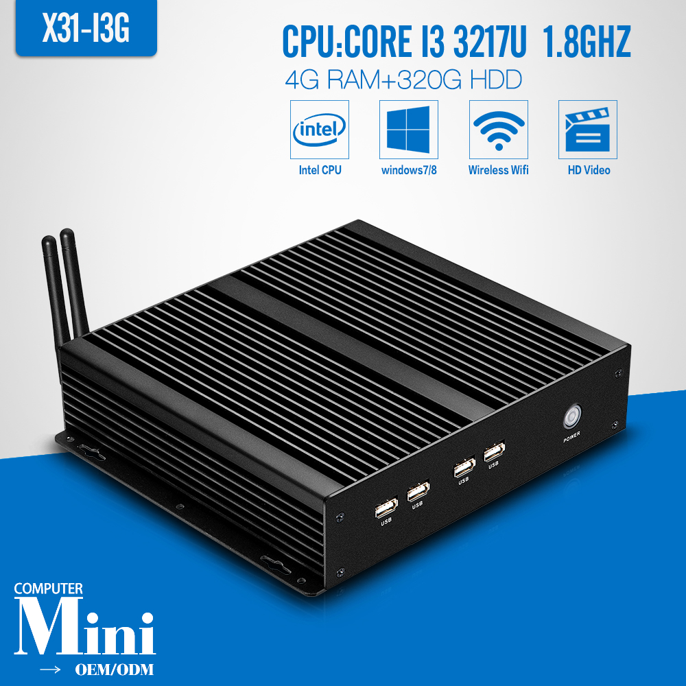 Mini computer core i3 3217U 4GB RAM 320GB HDD WIFI 4 COM 8 USB 1 HDMI
