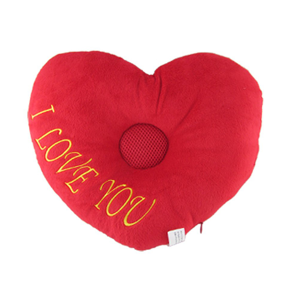 Boutique Red Lover Heart Speaker Music Soft Travel Sleeping Pillow