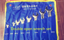 8 unids 5.5 – 24 mm doble , abierto wrench cromo acero fácil de llevar herramientas