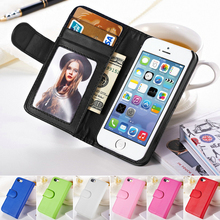 Luxury PU Leather Case For iPhone 5 Stand Design Flip Leather Phone Bag For iPhone 5s