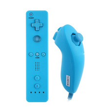 Hot Sale Wired Vibration Shock Gamepad Game Controller left right Nunchucks set for PC Game consoles Nintendo wii