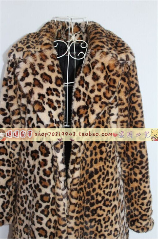 Long Coat 2015 New Fashion Plus Long Imitation Winter Faux Fur Coat Mens And Women Sexy 5 colors White black Leopard Print Coat 0 (5).jpg