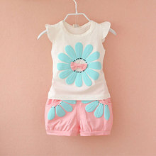 Detail 2016 summer newborn infant baby girls clothes casual sports brand printed tracksuits for baby girls clothing outfits sets