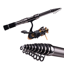 High Quality Fishing Rod Carbon 2.1m Ice Rod +5000 Spinning Telescopic Superhard Fishing Reels Fishing Tackle Pole