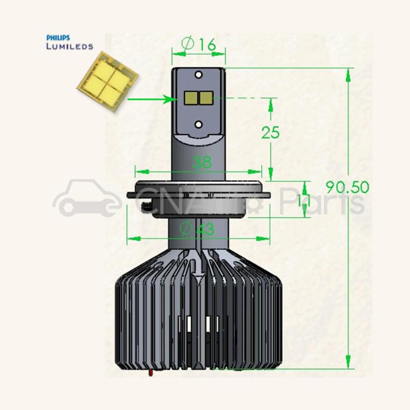 2X Atshark 90W 9000LM 9003 H4 LED Headlight / Headlamp Conversion Kit 360 Degree Hi/Low Beam Pattern 