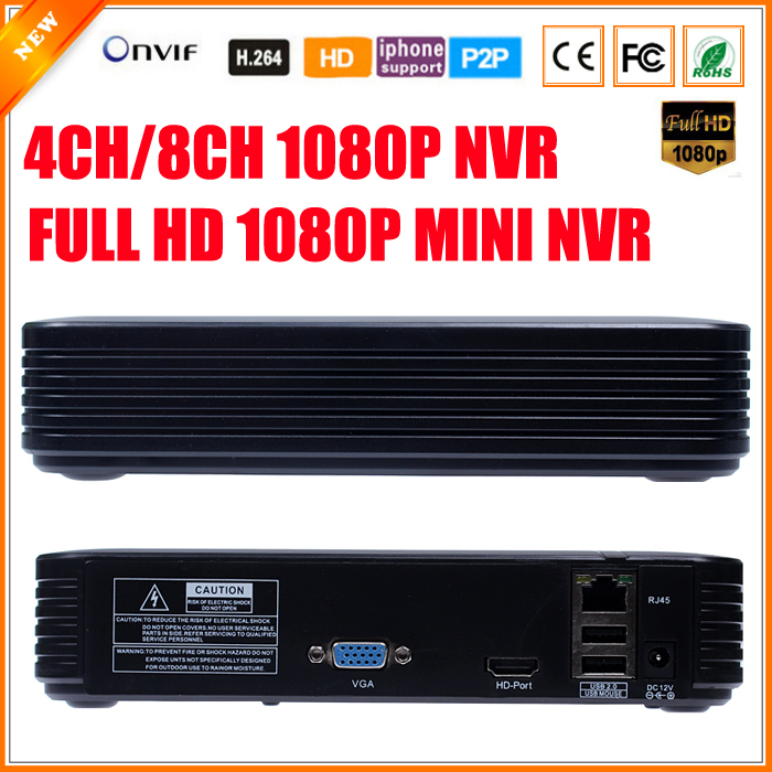   Full HD 4  8     NVR 1080 P 4CH 8- ONVIF 2.0   IP  1080 P