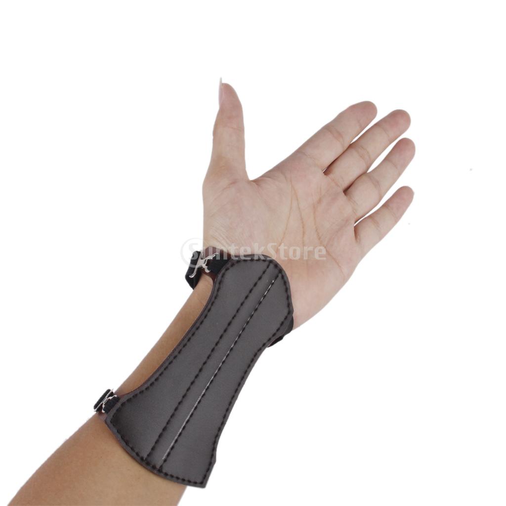 New Arrivals 2015 Artificial Cow Leather Shooting Archery Arm Guard Protect Safe Hunting Gear Free Shipping