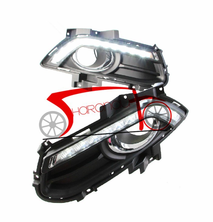 Led Daytime Running Light For Ford Mondeo Fusion Fog Lamp Cover DRL 2013-2014 (6)