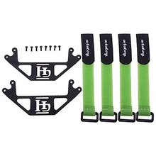 Super Carbon Double Battery Clevis / Support Plate / Board w/ 4 pcs Battery Straps for DJI Phantom