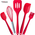 KITNEWER5 Piece 2016 Heat Resistant Cooking Utensil Set Non Stick Silicone kitchen utensil set high quality