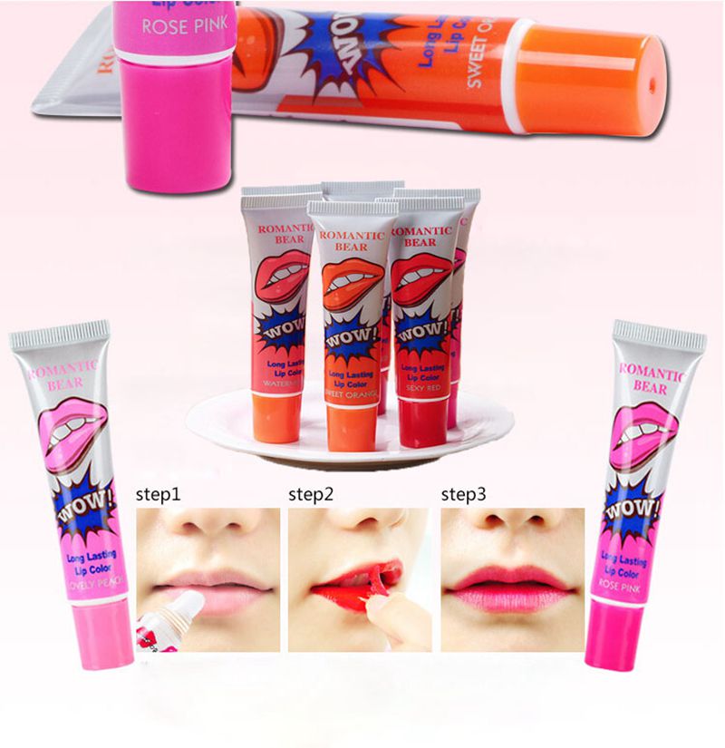 Waterproof WOW Proof Stain Lip Gloss Peel Off Mask Long Lasting