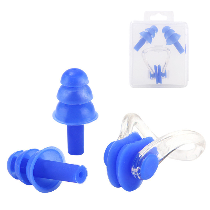 Details about   BLACK Waterproof Nose Clip Swim Swimming Accessories Silicone Ear Plug Set 