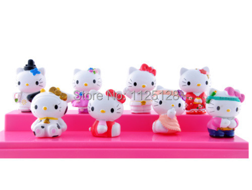 8 шт. / комплект прекрасный Hello kitty пвх коллекция рисунок модель игрушка 5 см