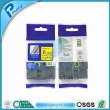 Tz tze tapes 6mm black on yellow tz-611 tze-611 for brother label machine