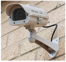 White Outdoor Solar Powered Dummy CCTV Security Surveillance fake Camera SE012