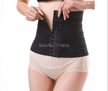 2015 Hot waist training corsets shaper black skin underbust corset steel waist cincher shaper belt body