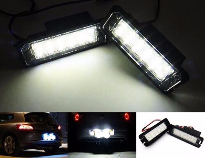 Carstyling 2x auto light MK6 MK7 Golf 5 Golf6 Golf 7 Led License plate