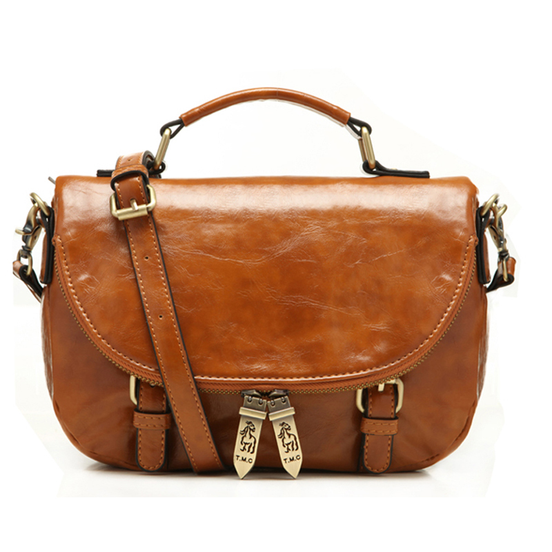 Lucky Orange Crossbody Shoulder Bag The Best Quality Wholesale Small Brown Red Soft Leather With ...
