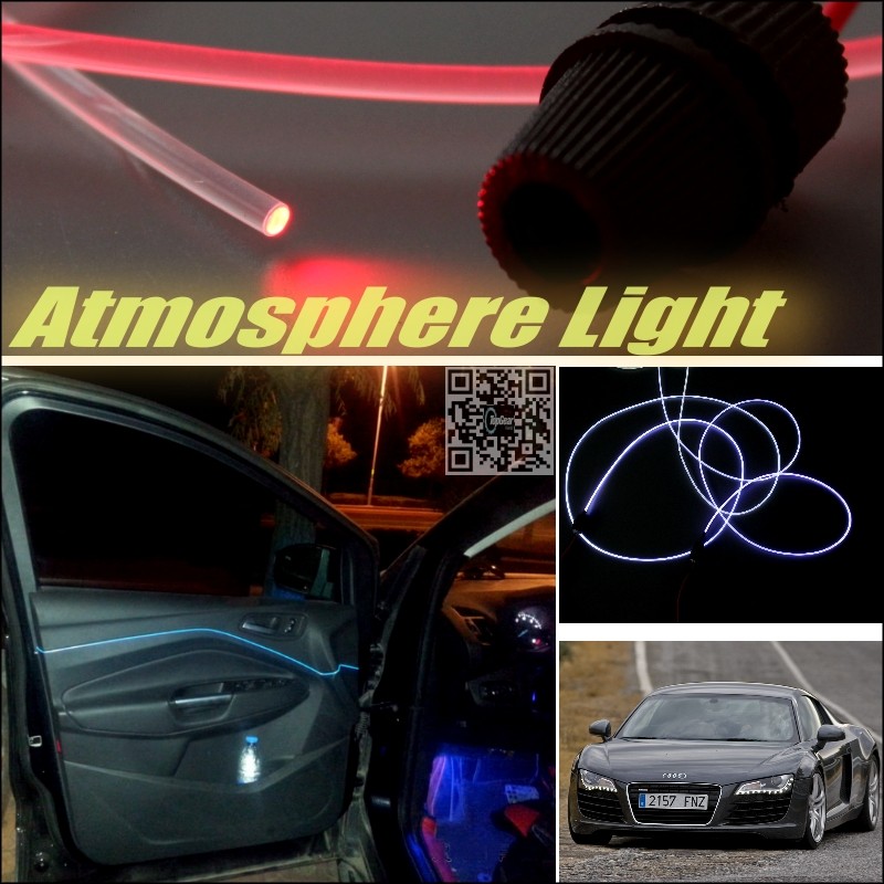 Car Atmosphere Light Fiber Optic Band For Audi R8 2007~2015 Interior Refit Uniformity No Dizzling Cab Inside DIY Air light