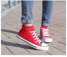 2015 spring and autumn flat bottom shoes lovers high help canvas shoes breathable casual shoes factory