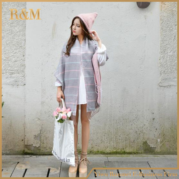 2016 winter acrylic cashmere font b tartan b font plaid scarf brand blanket shawl designer pashmina