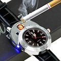 Windproof Watch Lighter Men s Sports Casual Men Creative Wrist Watch with USB Flameless Rechargeable Cigarette