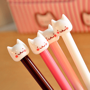 12pcs/lot New Cute Cat Kawaii Korea Novelty Gel pen s Stationery  Creative Gift Stationery Toys wholesale Free shipping 027