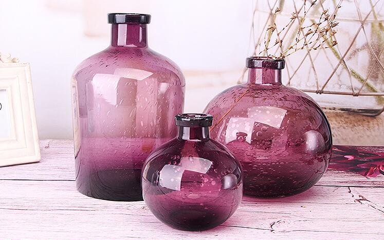 Bubble Glass Vases Hand Blown Flower Vases Bedroom Table Vase