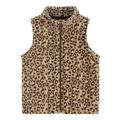 Fashion Leopard 1 9Y Fleece Boys Girls Vest Waistcoat Kids Warm Jacket Warm Vests Soft Full