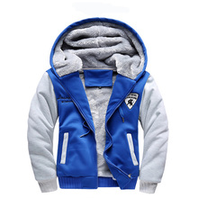 winter hoodies bomber baseball slim zipper thickened fleece outwear coat sport plus size men s sweatshirt