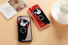 Cute cartoon bear Kumamoto ring buckle bracket For Apple phone shell iphone6s 6plus couple shell drop resistance
