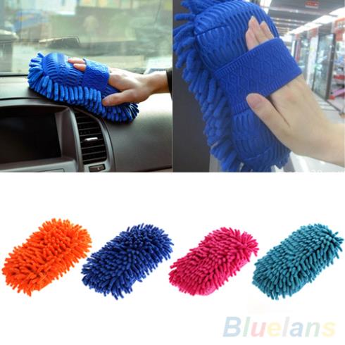 Ultrafine Fiber Chenille Anthozoan Car Wash Washer Supplies Washing Cleaning Glove 2JVW