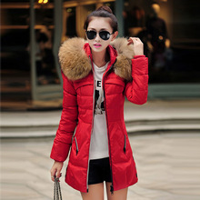 2015 new red winter jacket women full sleeve slim womens down jackets long winter jacket for women manteau femme abrigos mujer