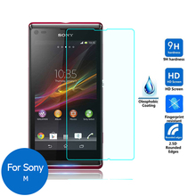 For Sony Xperia M dual tempered glass film 0.26mm 2.5 9h Safety Protective screen protector on C1904 C1905 C2004 C2005
