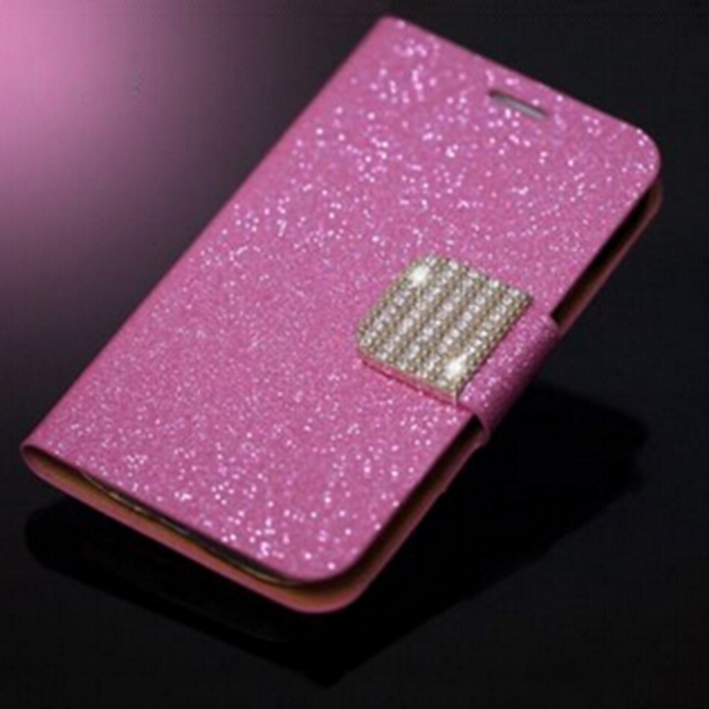 Black Friday Bling dustproof Leather Magnetic For Apple iphones 4 4S Card Slot Pouch Wallet Flip