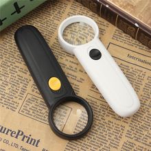 Different Price 37mm 2 LED Light Illuminated Handheld Lace Read Magnifier Magnifying Glass 2 Colors White 15X Black 8X