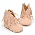 Moccasin Moccs Newborn Baby Girl Boy Kids Prewalker Solid Fringe Shoes Infant Toddler Soft Soled Anti