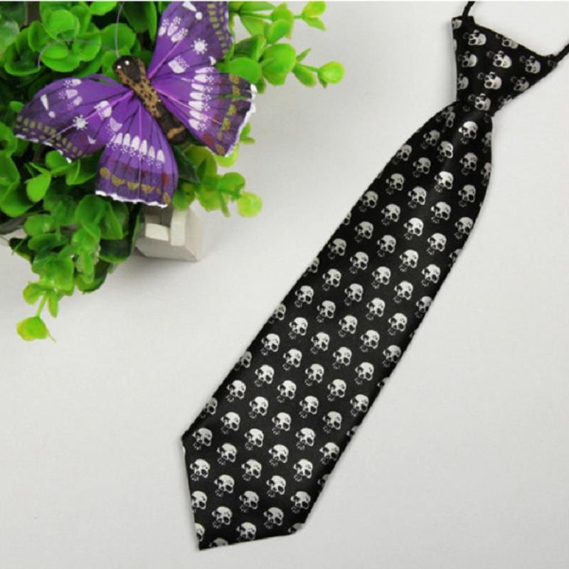 brand ties gravata corbatas hombre Black white skull Children 28cm 6cm necktie wedding dress pajaritas hombre