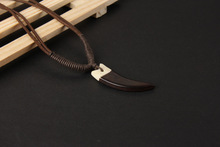 Braveman Punk Style High Quality Shark Tooth Necklace Pendant Custom Long Chain Necklace Men Jewelry
