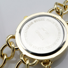 WH004 Fashion Chain Bracelet Big Face Quartz Analog Lady Wrist Watch XMAS GIFT gold Hand catenary