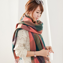 Women s Winter Stole Plaid Scarves Tippet Wraps Brand Ladies Scarf Women Classic Neckerchief 200 62cm