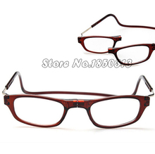 New fashion folding magnetic reading glasses Front Connect unisex eyeglasses hang quality folding magnets reader magnifying lens